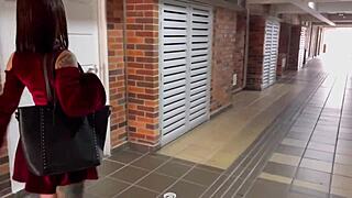 i sucked and got fucked in the ass in bucaramanga's public parking lot with creampie