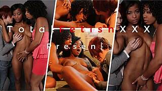 Misty stone and lily cade licking pussy in interracial lesbian threesome
