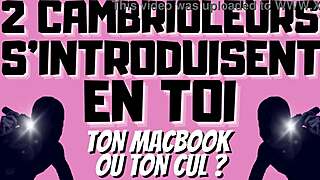 Two burglars double penetrate twink