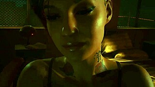 judy alvarez fucks the girl in this hot cyberpunk mod