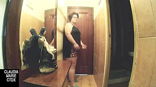 Yo, banging this chubby chick between the walls was insane!