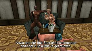 Married woman with boots and blonde hair enjoys anal sex with younger man