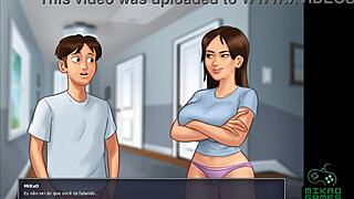 Summertime saga ep 32 ela veio no meu quarto pra mamar e sentar na pika