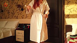 Redhead Foxy Tries On Panties In Holiday Romance POV
