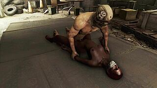Fallout 4 twist: hot black babe bound for rough anal play.