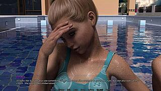 i plays games in the pool with my stepsister and her friends in my dorm