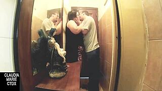 Yo, banging this chubby chick between the walls was insane!