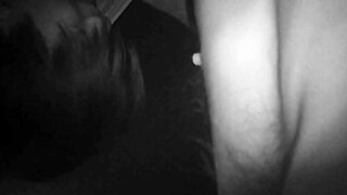 in the gay sauna, a man engages in an oral job with another visitor