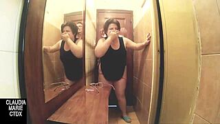 Yo, banging this chubby chick between the walls was insane!