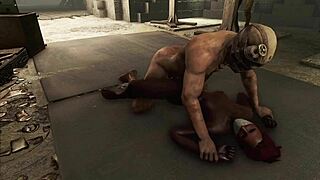 Fallout 4 twist: hot black babe bound for rough anal play.