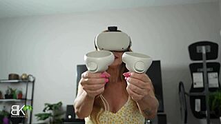 dum stepmom lurad av vr gamer stepson i full 4k