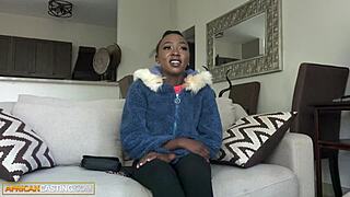 i feel shy as my bubble butt gets doggystyled by my interracial boss in pov, caught with cumshot