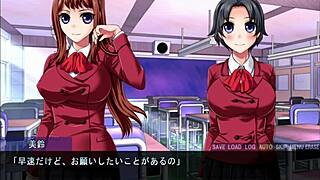 Marie uses toys for fingering and masturbation in outdoor hentai game