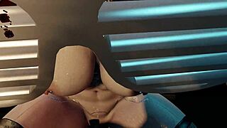 Sexy Bald Ass Pussy Cyber Whore Rides A Nice Hard Cock While Pissing On Your Face