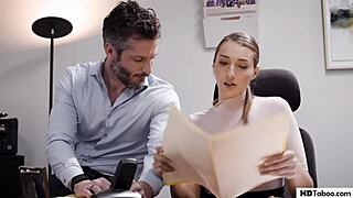 Pawg secretary fucks cheater husband Bella Rolland at work!