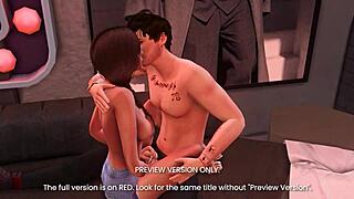 tipsy stars kissing in 3d hentai preview clip