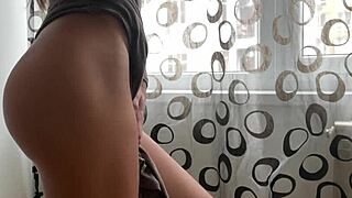 asian girl dances with upskirt legs and erotic masturbation 😍