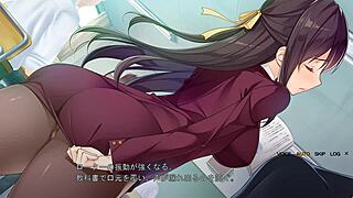 Saori falls victim to chikan in stockings, leading to blowjob