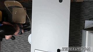 teen suspect with big tits in police uniform