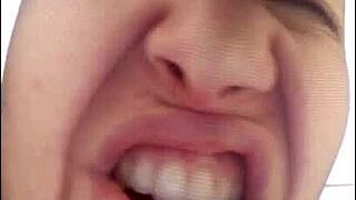 I have a pig face and nose with stockings on my face