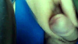 Public masturbation cum shot in outdoor setting.