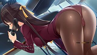 Saori falls victim to chikan in stockings, leading to blowjob