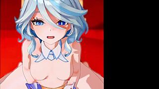 genshin impact freyna motion and damage voice in anime style