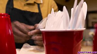 black old man claims redhead twink's virginity