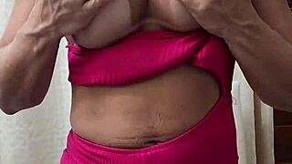 Damn! Blonde Flaunts Her Pink Jumpsuit And Juicy Clit!