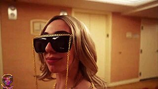 queen of hell and gibby the clown have a fun time after leaving a disco party.