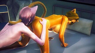 furry hentai with mew the cat and gepard