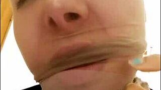 I have a pig face and nose with stockings on my face