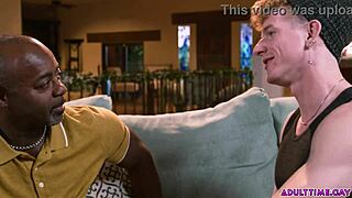 black old man claims redhead twink's virginity