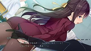 Saori falls victim to chikan in stockings, leading to blowjob