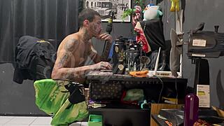 The naughty maid craved sex during her service.