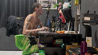 The naughty maid craved sex during her service.