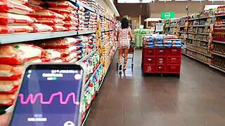 Martina Smith experiences squirting at the mall with toys