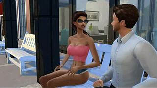 Nabojenta jukser med bruden i bryllupskapittelet, pupper og rumpe blottet 😏