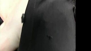 girl flashes her huge natural tits at the park.