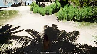 Beach fun with big tits and cock in sunny beast play