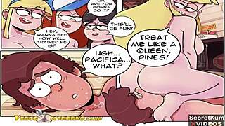 Gravity Falls Dipper's Outdoor Foursome Reverse Gangbang in Cabin Orgy