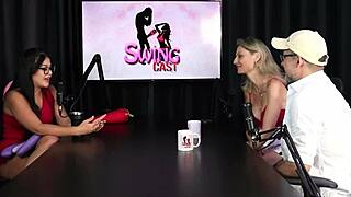 i couldn't resist giving a blowjob to aline fischborn and flavio paiva in sheer red lingerie