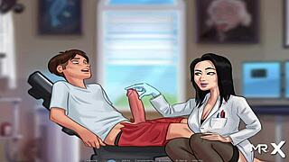 Teacher discovers cock size anomaly in summertimesaga episode