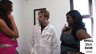 Can small cock handle femdom milf and ebony in threesome?