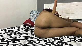 fucking my ass with huge buttplug and cumming hard