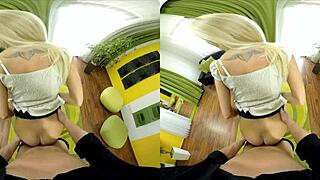 Karol Lilien relaxes in the shower and room