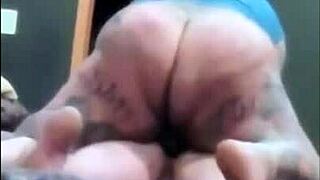 this chubby tgirl is fucking a fag. cum on mouth action!