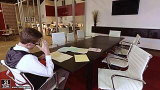 Amazing footjob in office - shay evans?