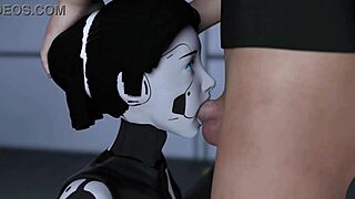 Projekt passion blowjob from busty brunette ai robot