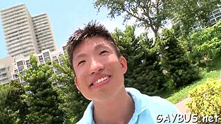 Blindfolded Stud Tricked Into Blowjob By Gay Hunk